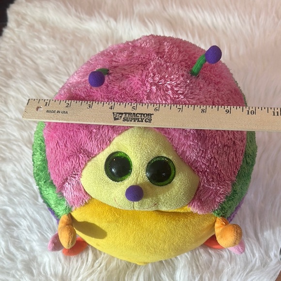 Ty Pink and Yellow Stuffed Animal with Green Accents - Picture 5 of 5